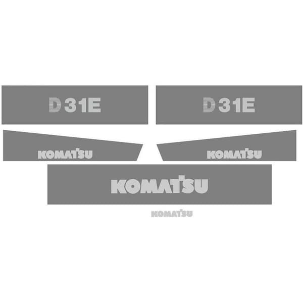 Aftermarket D31E New Komatsu Dozer Decal Set with Stripe KOMD31E-20WSDECALSET - main